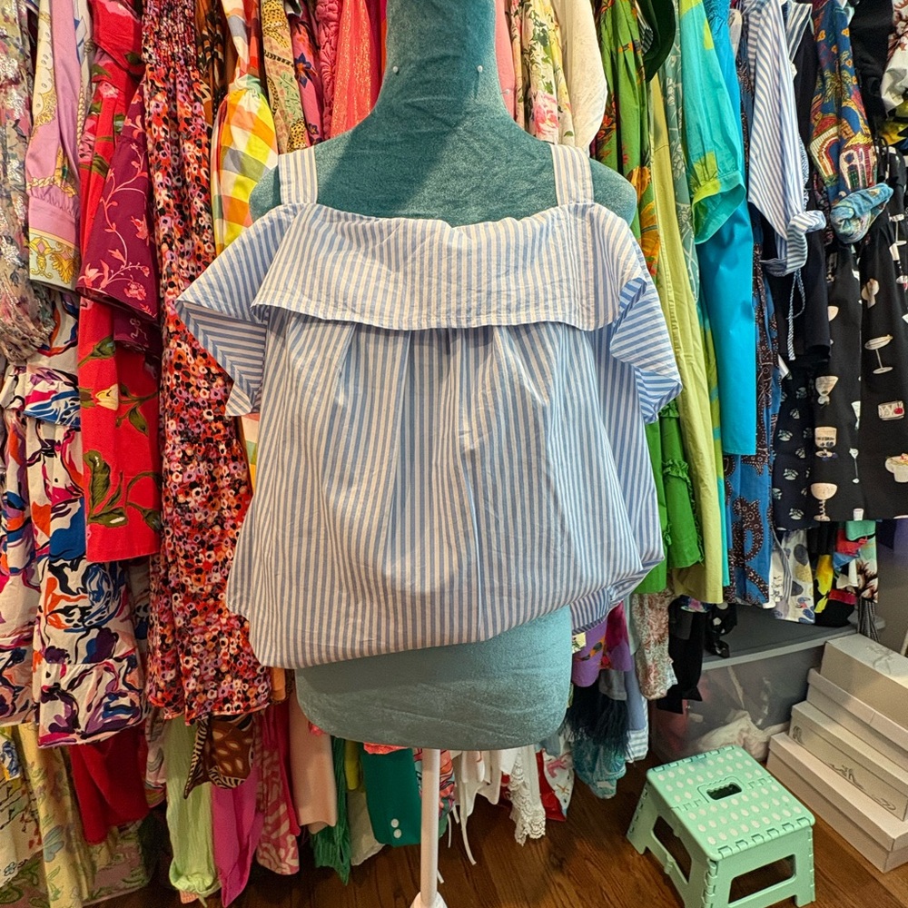 Blue Striped Top